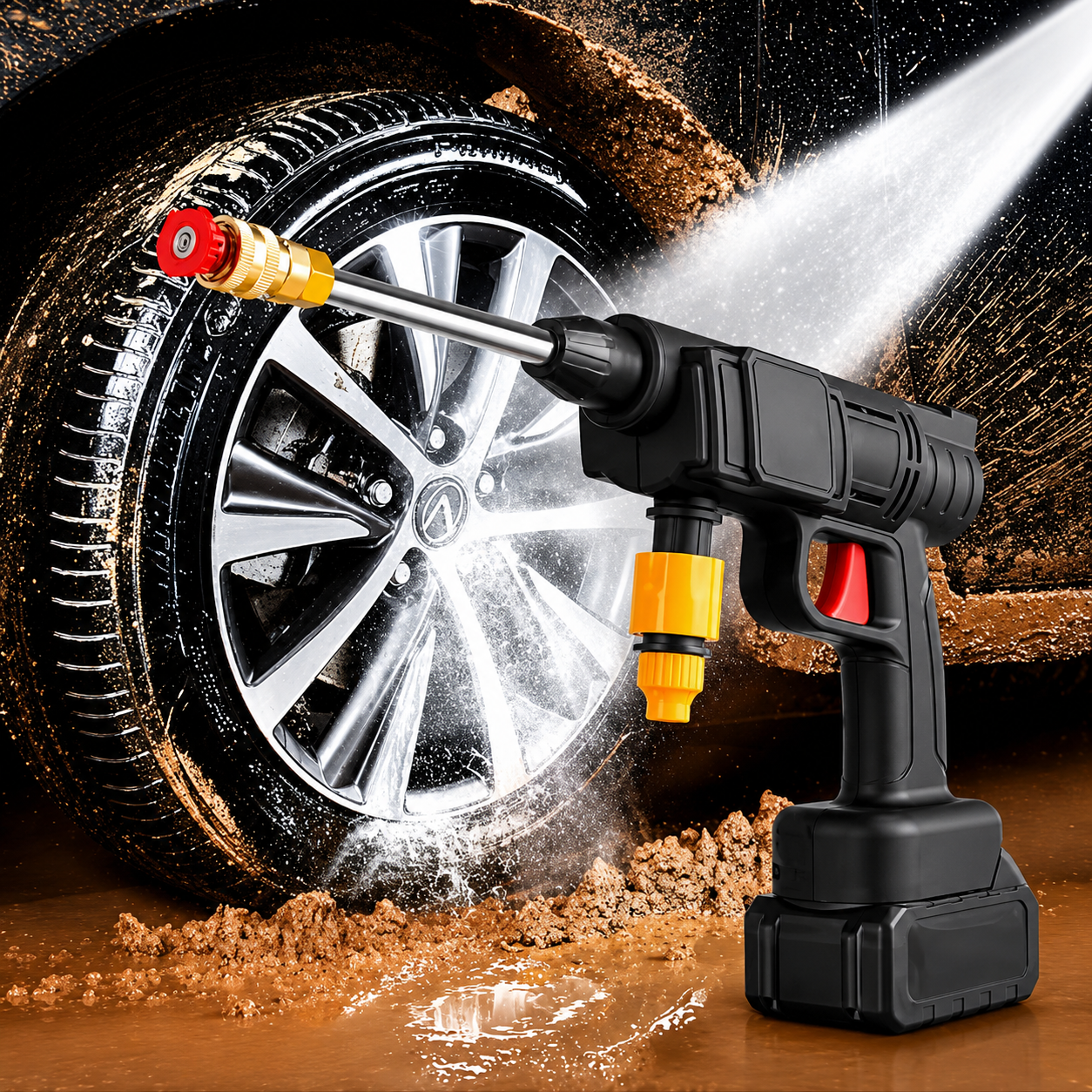 Automatic car washing spray